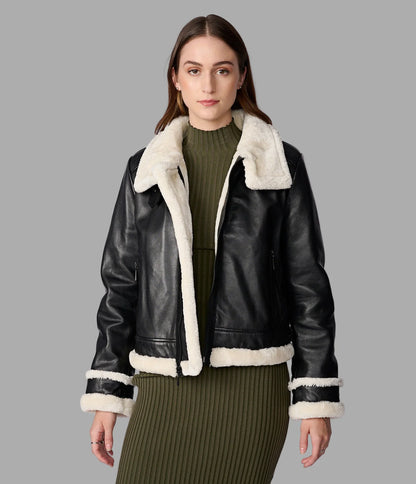 Jodi Leather Shearling Jacket