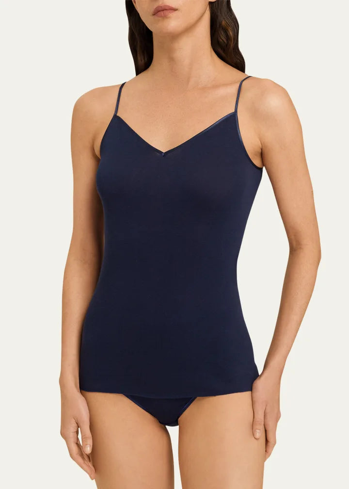 Hanro Seamless Cotton V-Neck Camisole