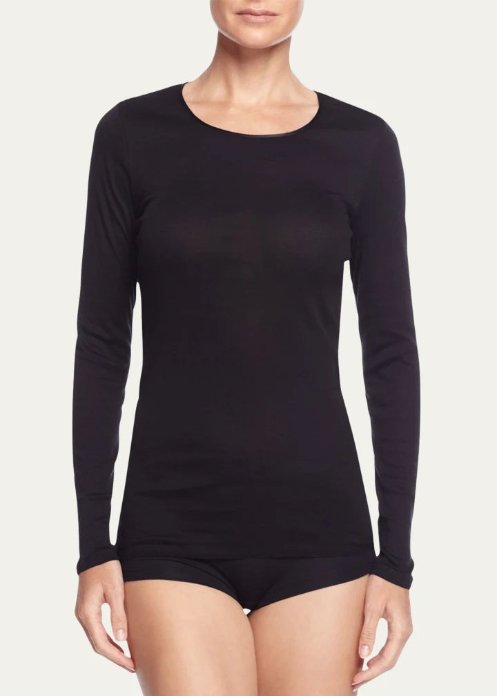 Hanro Cotton Seamless Long-Sleeve Top