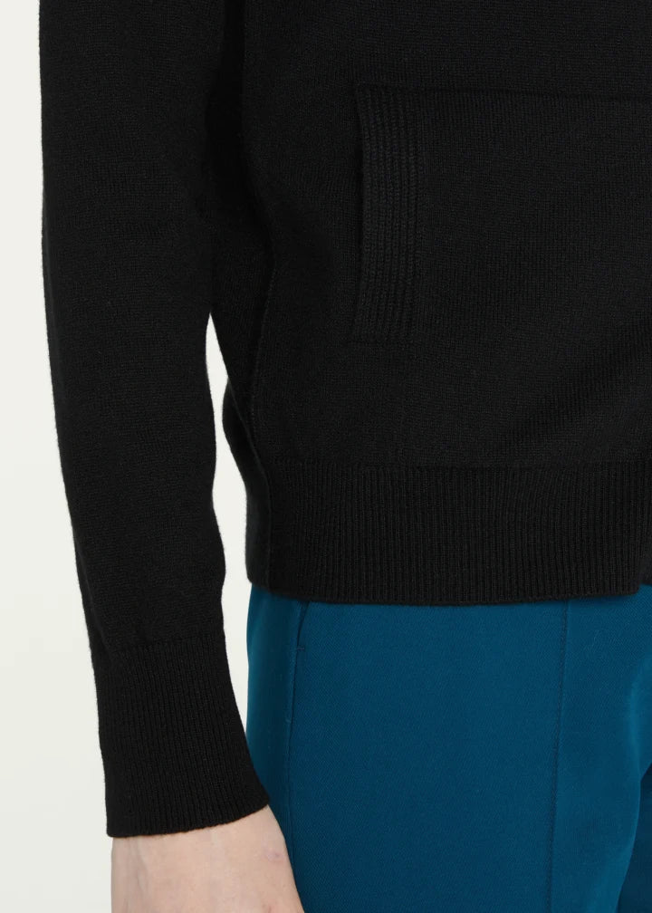 Merano Cashmere Zip-Front Hoodie Sweater