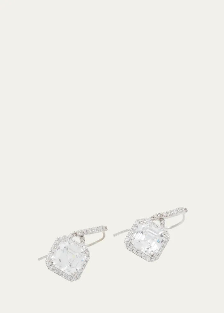 Asscher Cut Cubic Zirconia Earrings