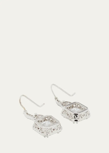 Asscher Cut Cubic Zirconia Earrings