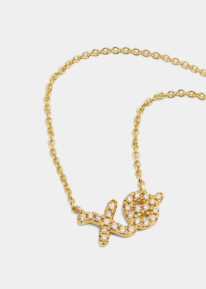 Diamond XO Pendant Necklace