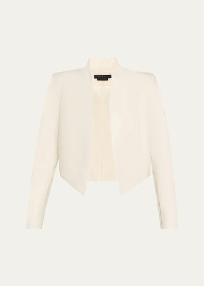 Harvey Draped Open-Front Leather Jacket