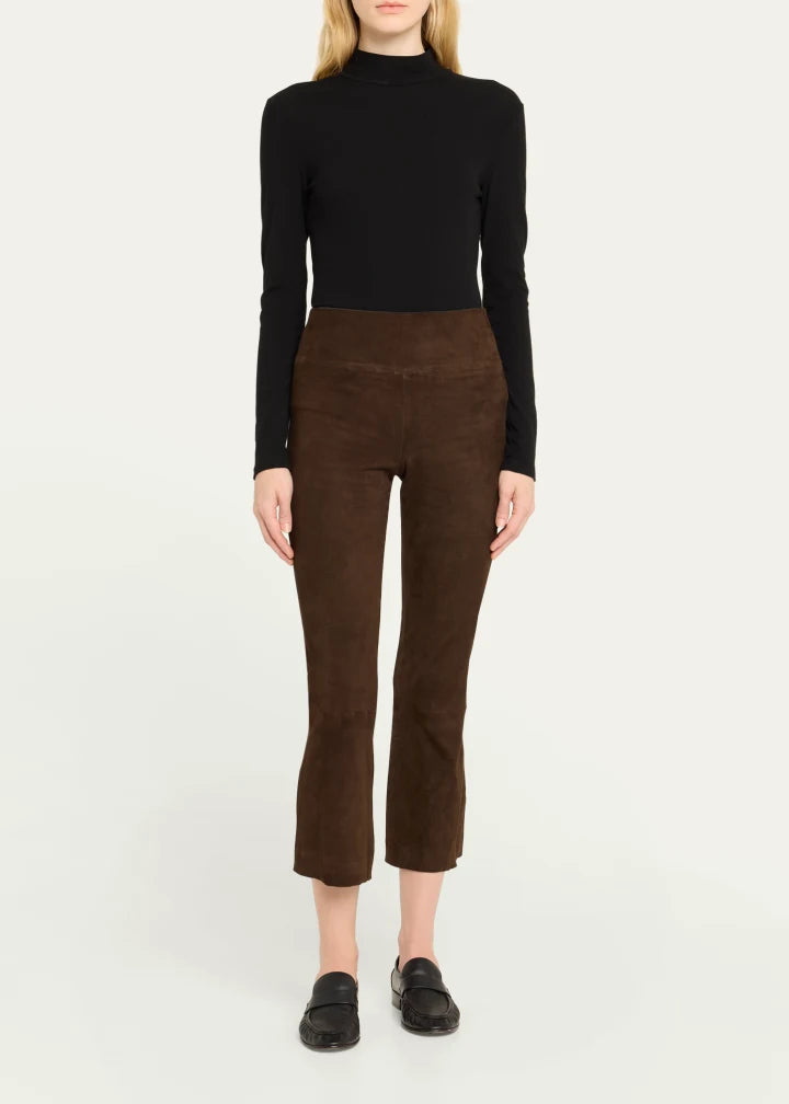 High-Waist Cropped Flare Leggings
