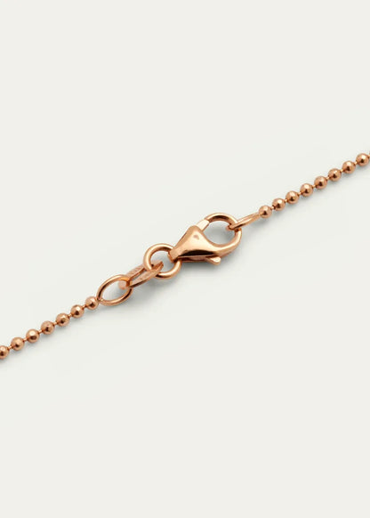 Rose Gold Diamond Baguette Palm Leaf Necklace