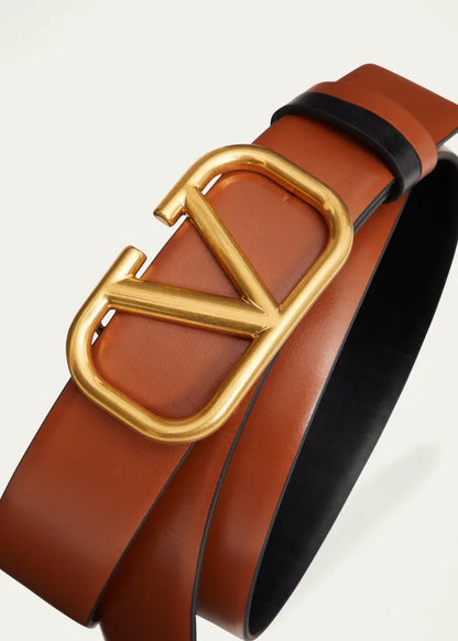VLogo Reversible Leather Belt, 30mm