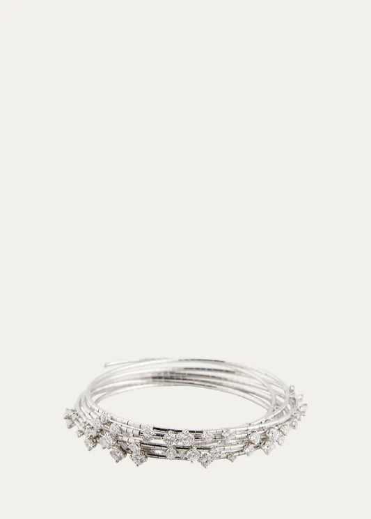 5-Row Diamond Spiral Bracelet