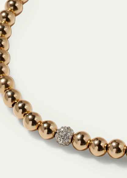 Diamond Bead Ball Bracelet