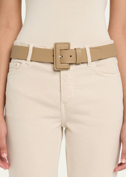 La Petite Merveilleuse Timeless Leather Belt with Covered Buckle