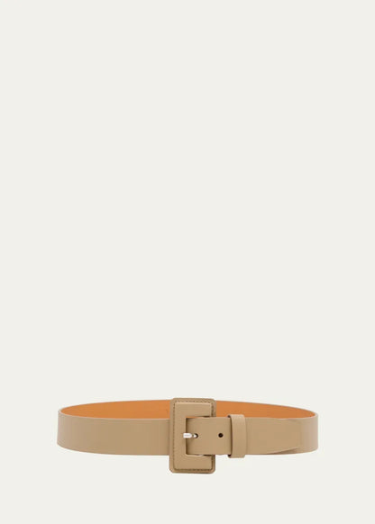 La Petite Merveilleuse Timeless Leather Belt with Covered Buckle
