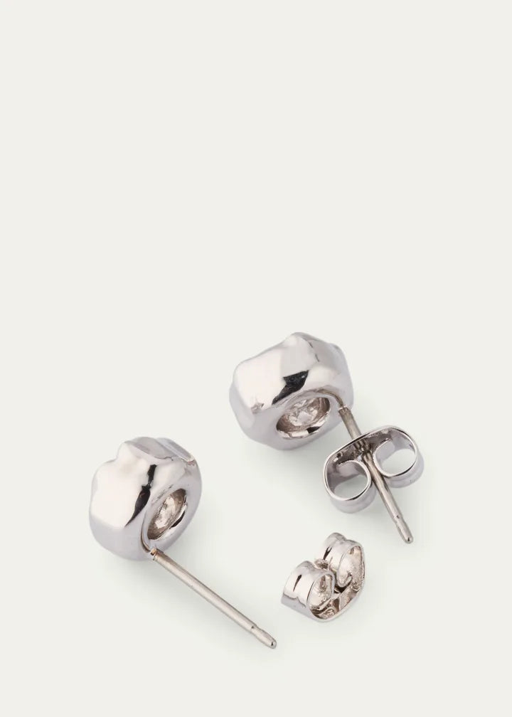 Asterales Molten Bezel Stud Earrings