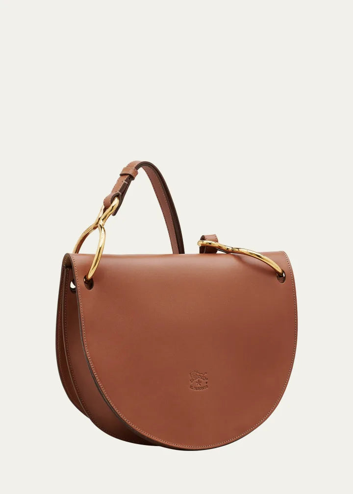 Consuelo Brushed Leather Flap Shoulder Bag