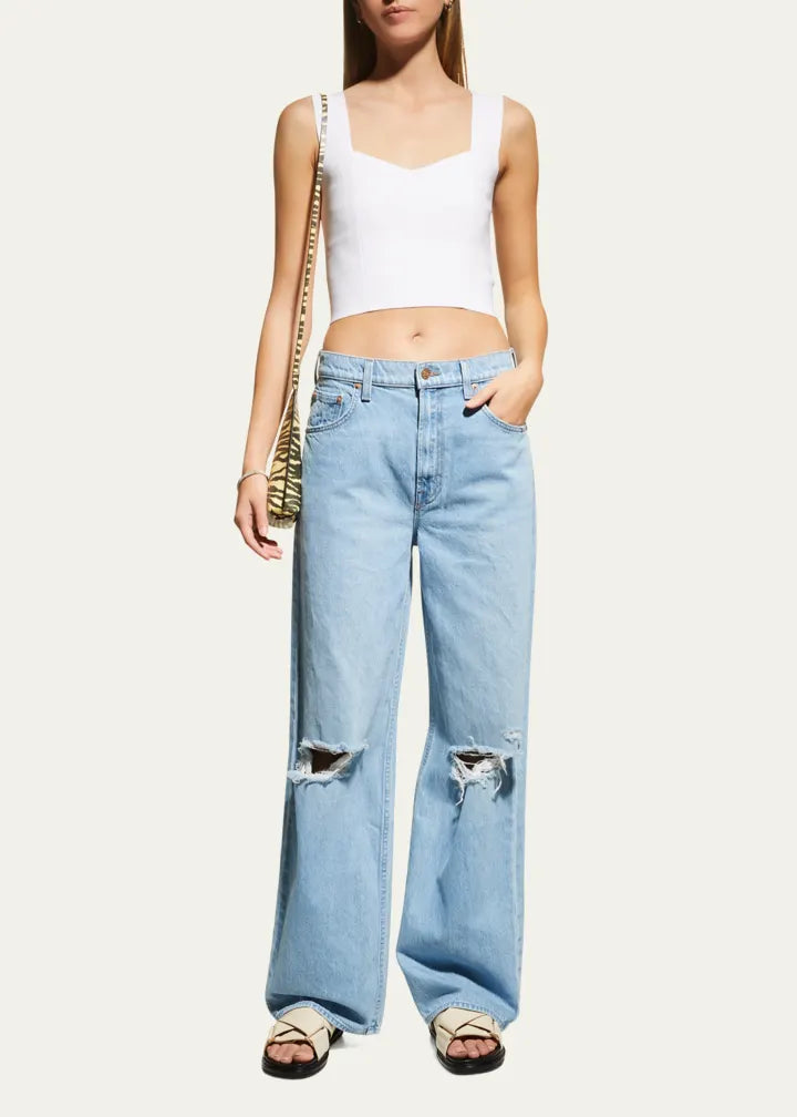 A.L.C. Jordana Seamed Cropped Tank Top