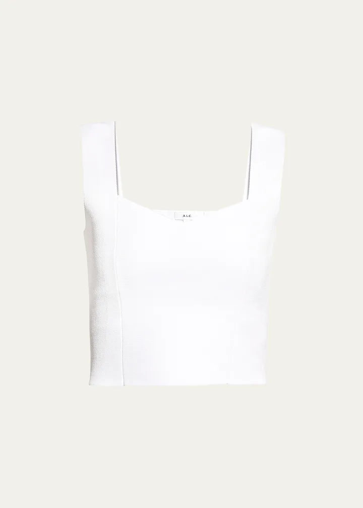 A.L.C. Jordana Seamed Cropped Tank Top