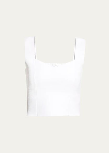 A.L.C. Jordana Seamed Cropped Tank Top