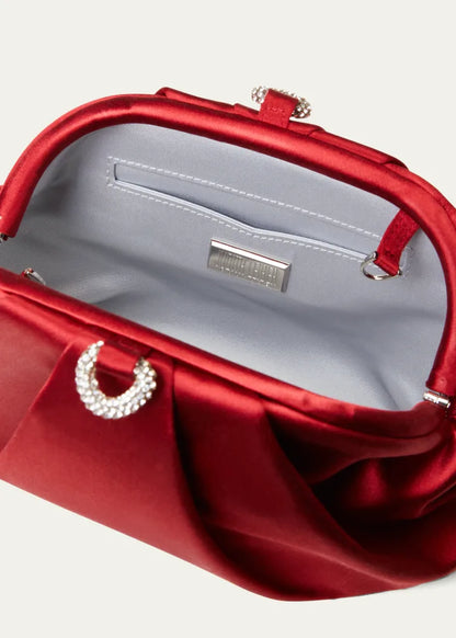 Gemma Crystal Satin Clutch Bag