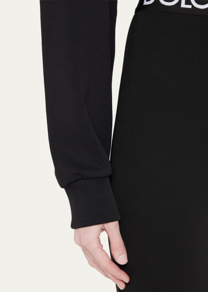 Branded Elastic High-Waist Leggings w/ Detachable Stirrups