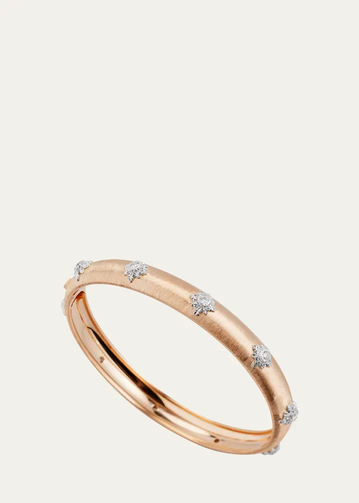 Macri Bombe Rose Gold Diamond Cuff, 8mm