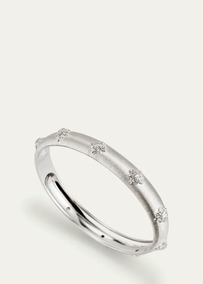Macri Bombe White Gold Diamond Cuff, 8mm