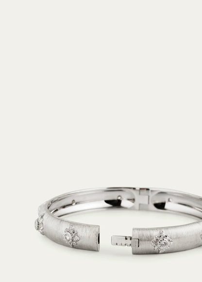 Macri Bombe White Gold Diamond Cuff, 8mm