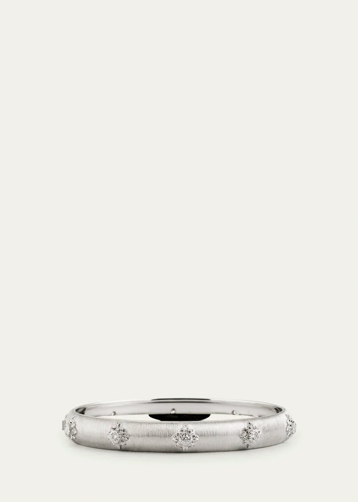 Macri Bombe White Gold Diamond Cuff, 8mm