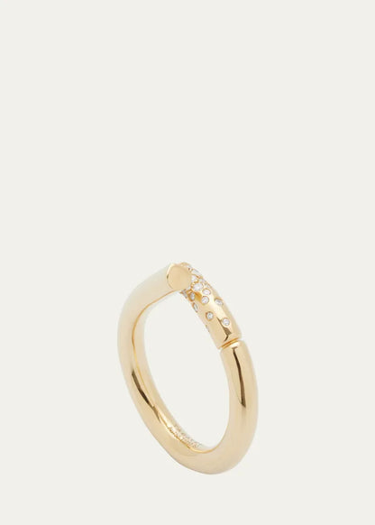 Fairmined Yellow Gold Oera Ring with Diamonds