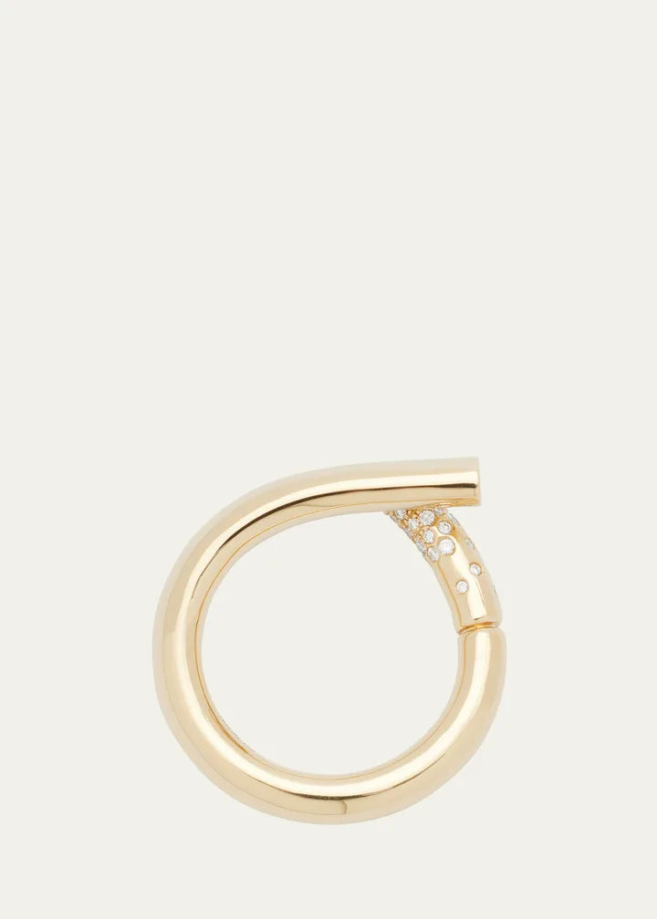 Fairmined Yellow Gold Oera Ring with Diamonds