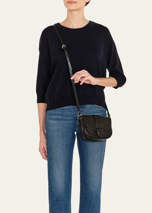 Alloro Saddle Vachetta Leather Crossbody Bag