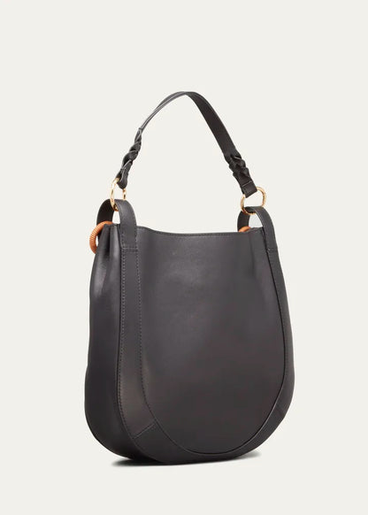 Georgia Calf Leather Hobo Bag