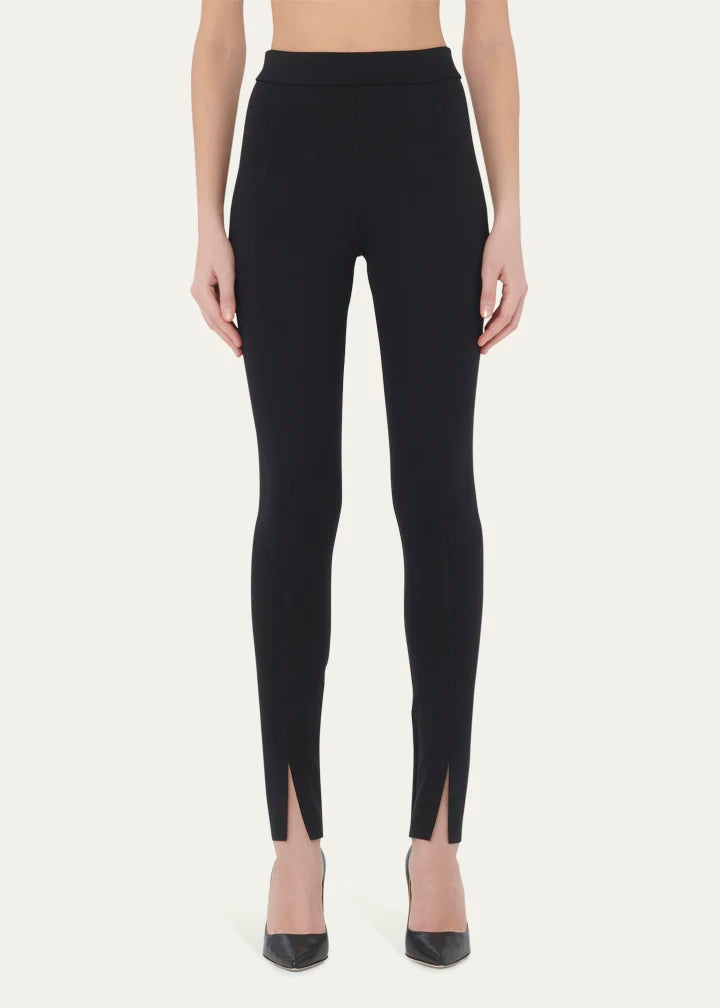 Midnight Grace Front-Slit Jersey Leggings