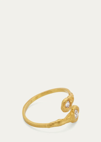 Yellow Gold Iman Duo Diamond Ring