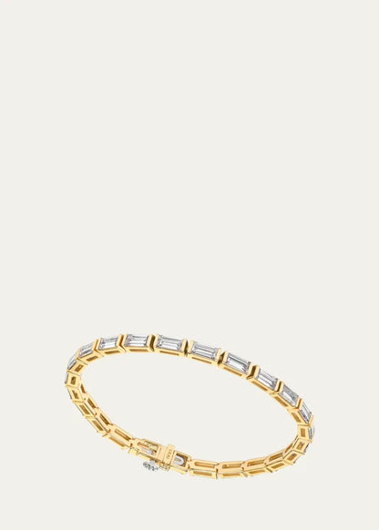 Baguette Lab Created/VRAI Created Diamond Tennis Bracelet