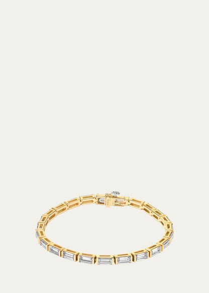 Baguette Lab Created/VRAI Created Diamond Tennis Bracelet