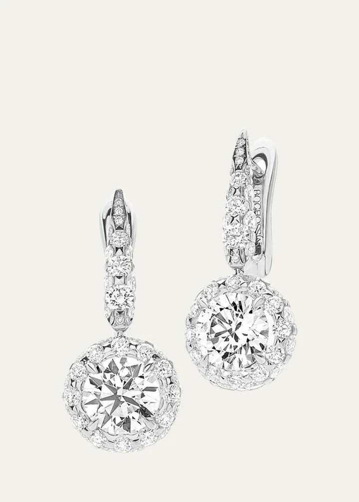 Merveilles Crown Earrings with Diamonds