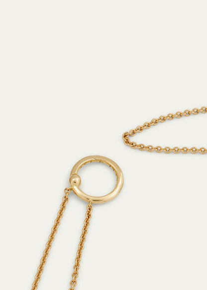 Gold Meditation Bell Slider Chain