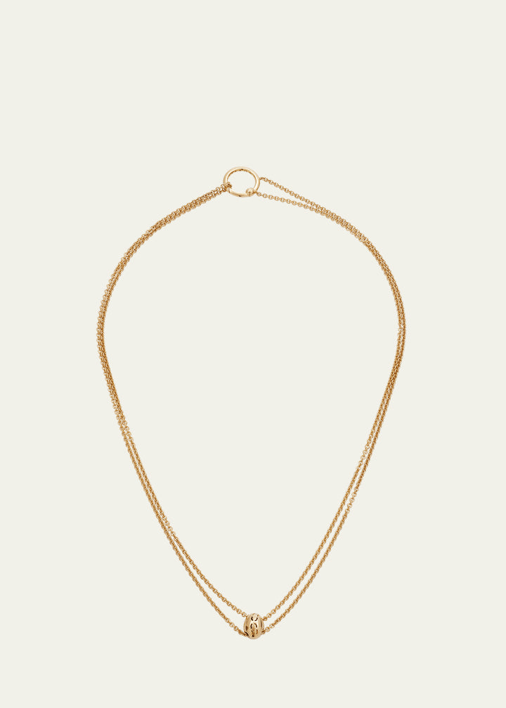 Gold Meditation Bell Slider Chain