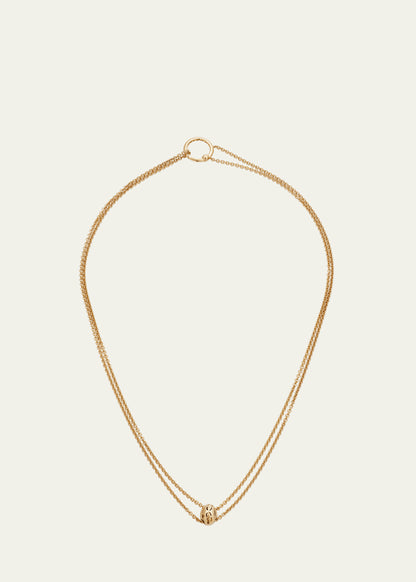 Gold Meditation Bell Slider Chain