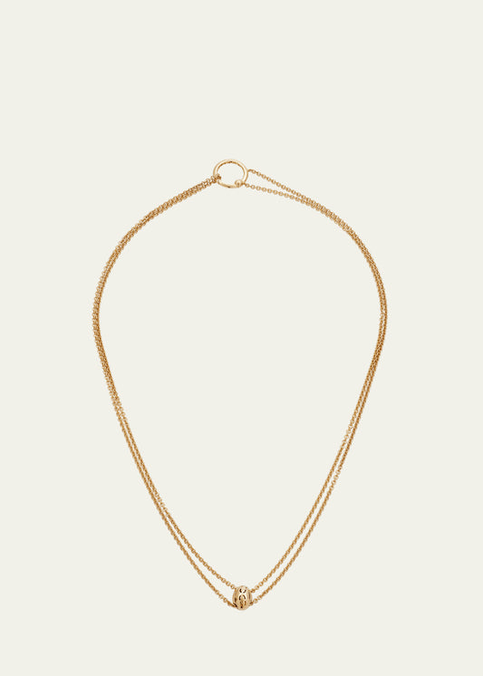 Gold Meditation Bell Slider Chain