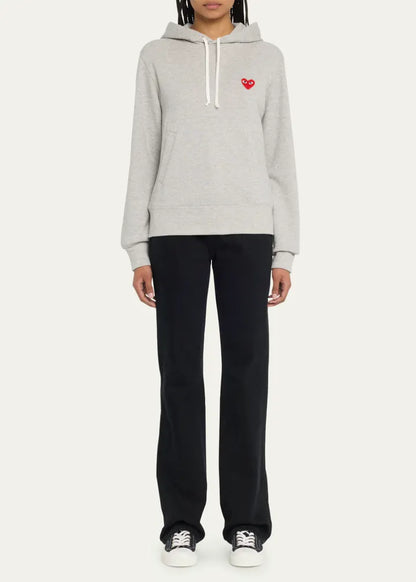 Hooded Sweatshirt with Heart Logo Detail