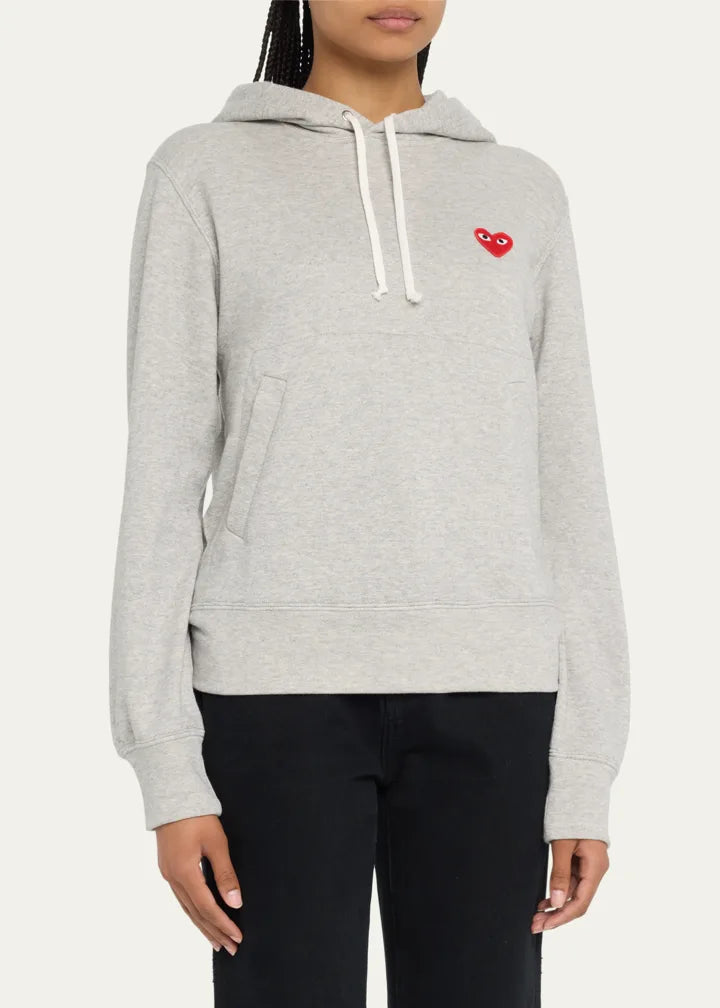Hooded Sweatshirt with Heart Logo Detail