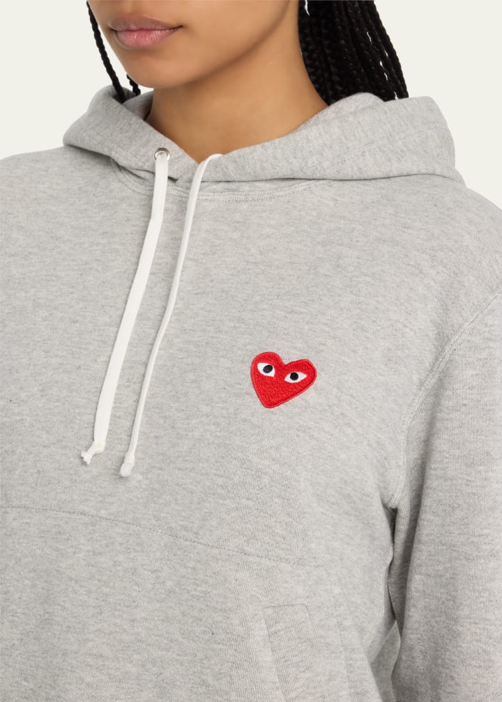 Hooded Sweatshirt with Heart Logo Detail