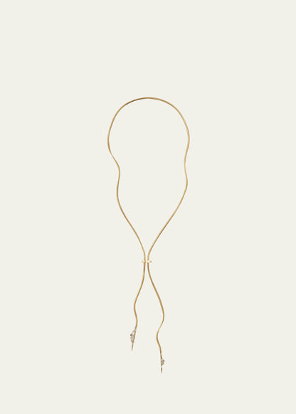 Ruched Diamond Bolo Necklace