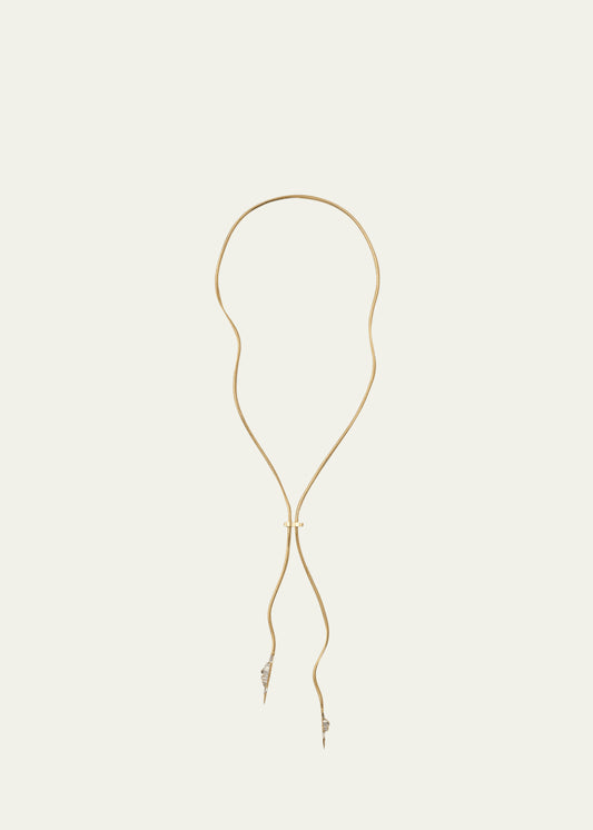 Ruched Diamond Bolo Necklace