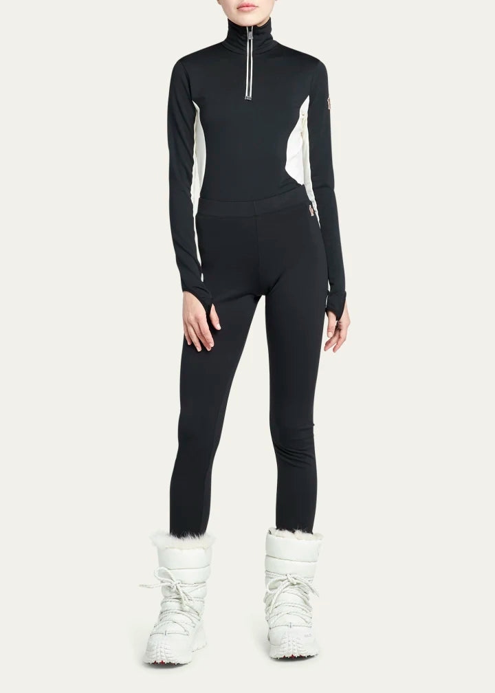 Moncler Grenoble Fitted Leggings with Logo Detail