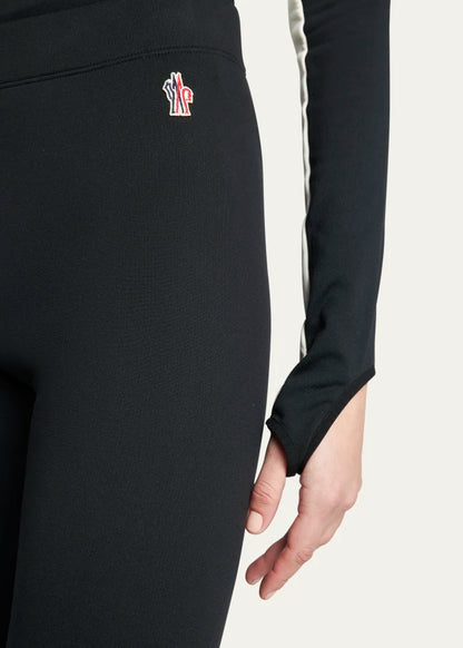 Moncler Grenoble Fitted Leggings with Logo Detail