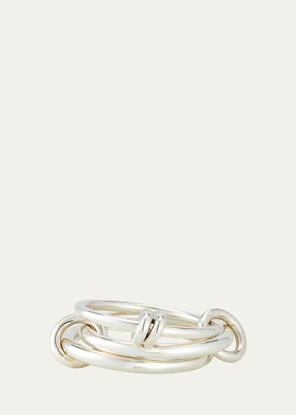 Three Link Ring with Connectors in Sterling Silver