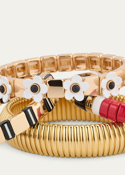 The Paris Stack Cobra Bracelets, Set of 4