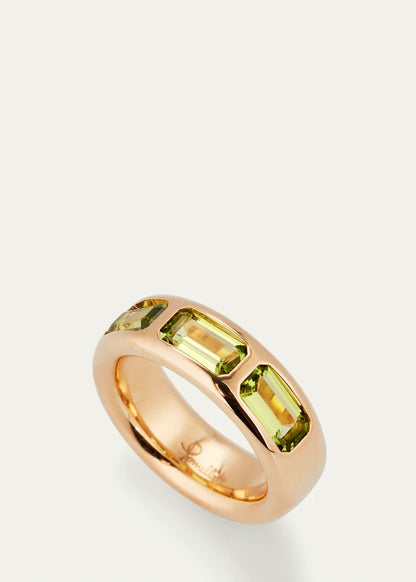 Rose Gold Iconica Ring with Peridot