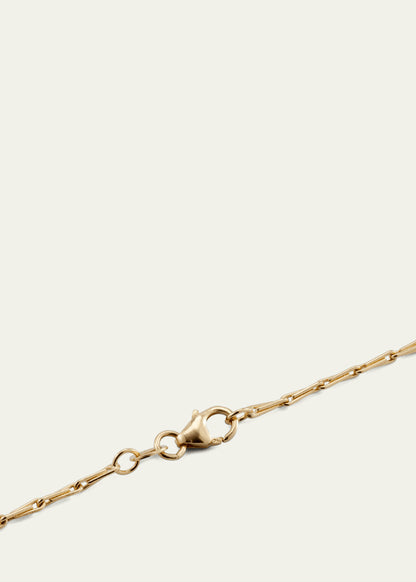 Small Watermelon Pendant Necklace with Black Diamonds